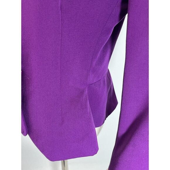 Vintage Christian Dior The Suit Womens Blazer Jacket Purple Size 8 Pure Wool USA - Picture 13 of 15